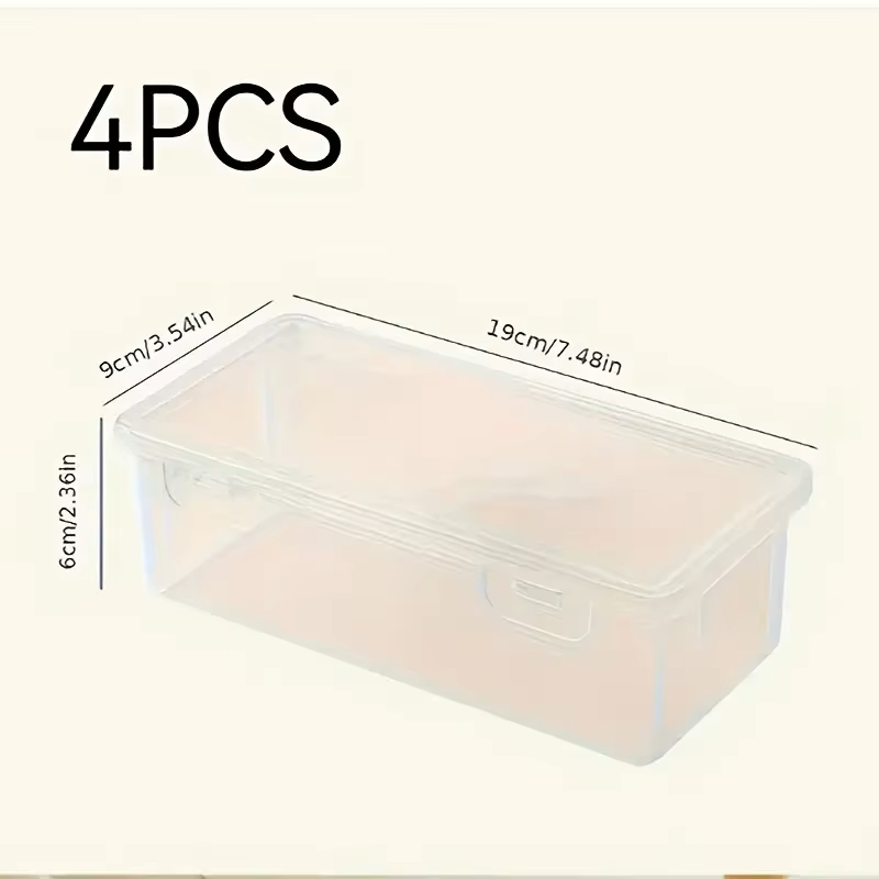 Stationery And Office Supply Stores - 4 Grandi Contenitori Trasparenti in PP