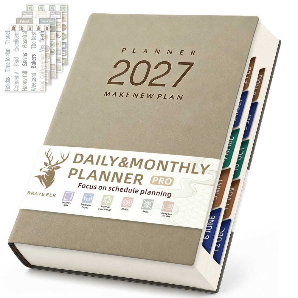 Journal Leather Hardcover - Agenda Giornaliera Formato A5, Quaderno con