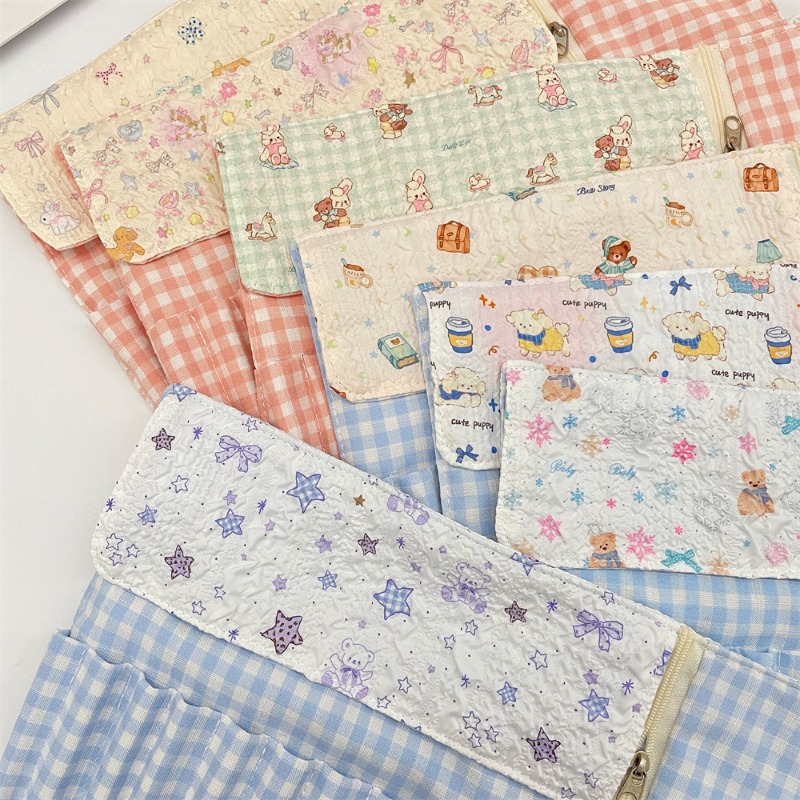 Pen Pouch Roll - Astuccio Arrotolabile con Motivi Cartoon, Organizer