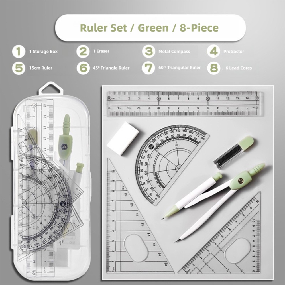 8 pz/set bussole righello in p - Compass Geometry Set recensione e prezzo