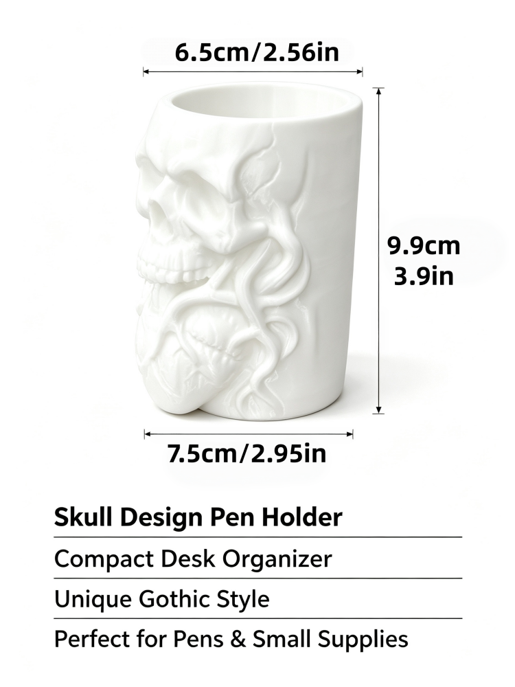 Portapenne con teschio e cuore - Stationery And Office Supply Stores recensione e prezzo