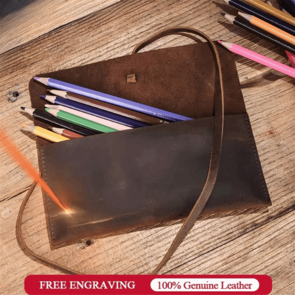 Astuccio in pelle retrò con ch - Pen Pouch Roll recensione e prezzo